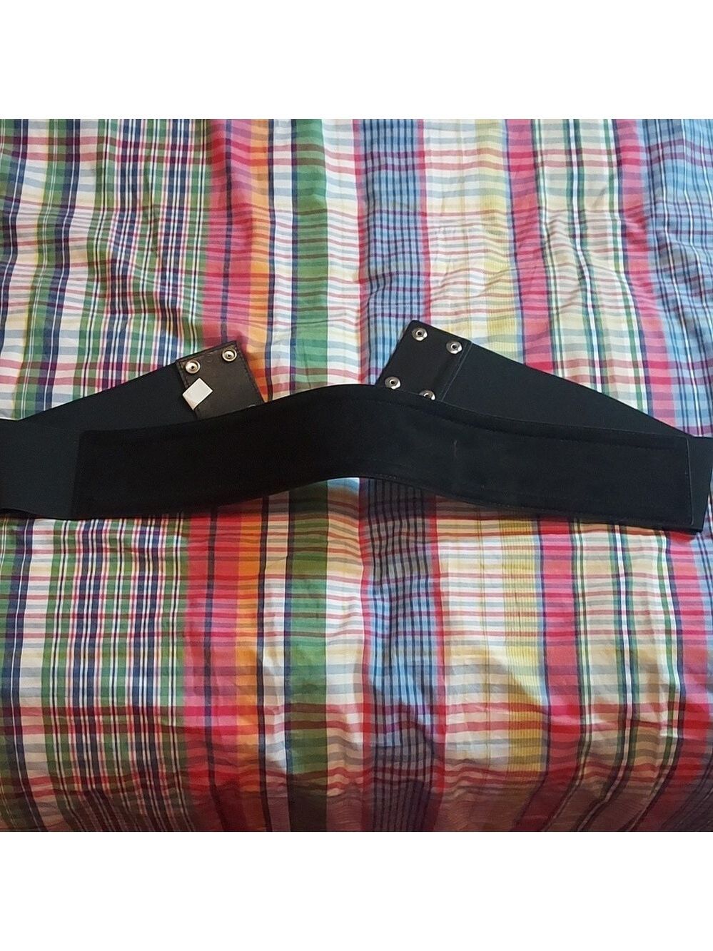 Eloquii Black Faux Suede Wide Waist Belt Size 14/16